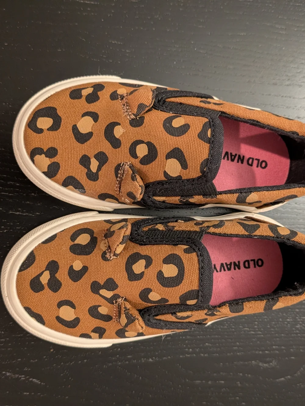 Old Navy Kids Leopard-Print Slip-On Sneakers - Brown & Black